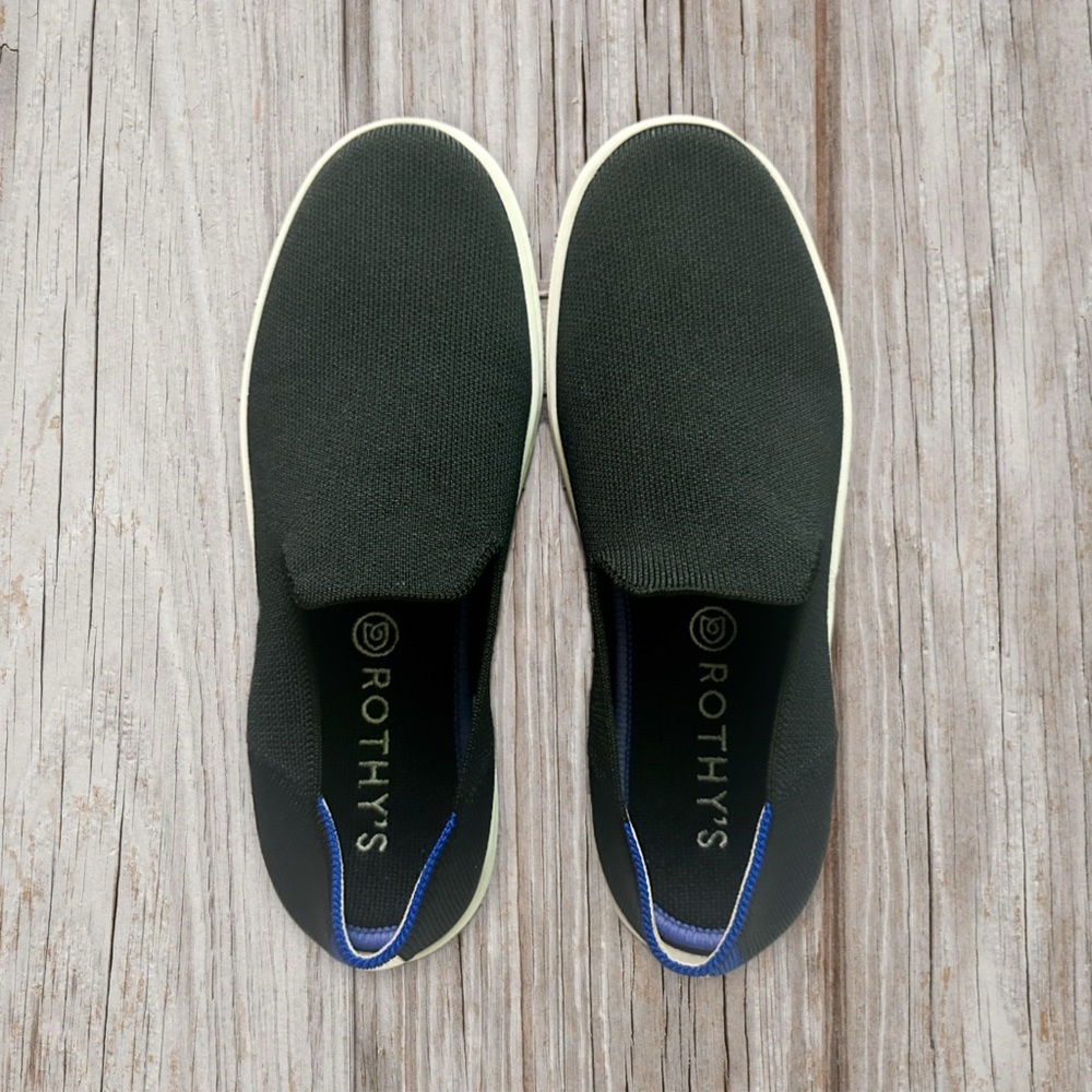 Rothy's Women’s Black and Blue Slip-On Loafers size 7.5 - Picture 5 of 10